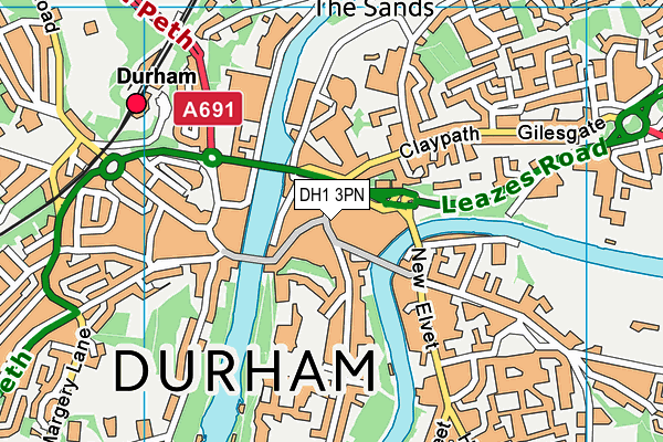 DH1 3PN map - OS VectorMap District (Ordnance Survey) DH1 3PN map - OS VectorMap District (Ordnance Survey)
