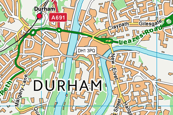 DH1 3PQ map - OS VectorMap District (Ordnance Survey) DH1 3PQ map - OS VectorMap District (Ordnance Survey)
