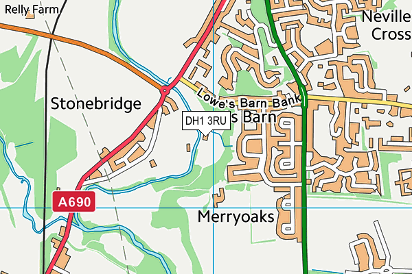 DH1 3RU map - OS VectorMap District (Ordnance Survey) DH1 3RU map - OS VectorMap District (Ordnance Survey)