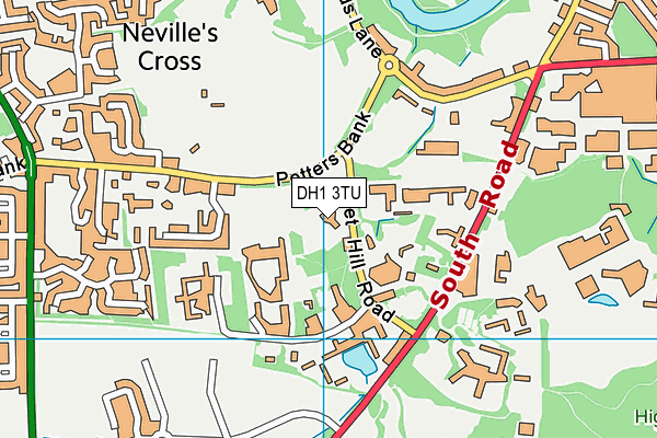 DH1 3TU map - OS VectorMap District (Ordnance Survey) DH1 3TU map - OS VectorMap District (Ordnance Survey)