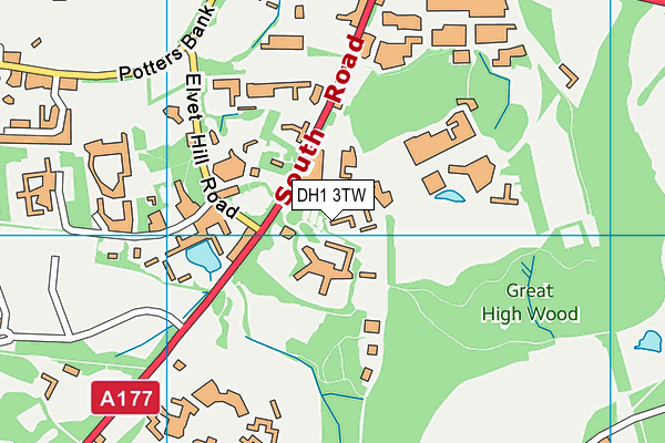 DH1 3TW map - OS VectorMap District (Ordnance Survey) DH1 3TW map - OS VectorMap District (Ordnance Survey)