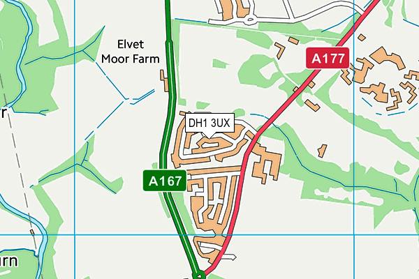 DH1 3UX map - OS VectorMap District (Ordnance Survey) DH1 3UX map - OS VectorMap District (Ordnance Survey)