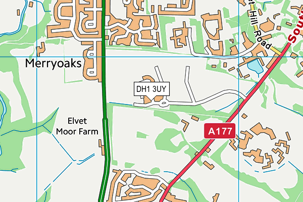 DH1 3UY map - OS VectorMap District (Ordnance Survey)