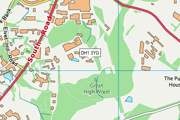 DH1 3YG map - OS VectorMap District (Ordnance Survey) DH1 3YG map - OS VectorMap District (Ordnance Survey)