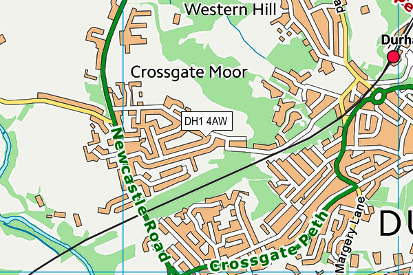 DH1 4AW map - OS VectorMap District (Ordnance Survey) DH1 4AW map - OS VectorMap District (Ordnance Survey)