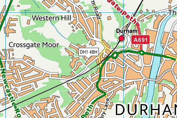 DH1 4BH map - OS VectorMap District (Ordnance Survey) DH1 4BH map - OS VectorMap District (Ordnance Survey)