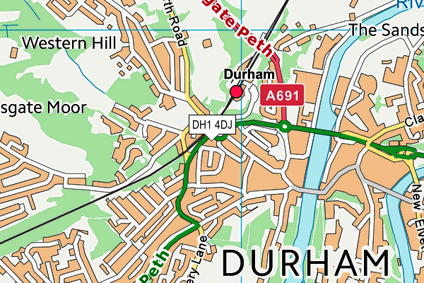 DH1 4DJ map - OS VectorMap District (Ordnance Survey) DH1 4DJ map - OS VectorMap District (Ordnance Survey)