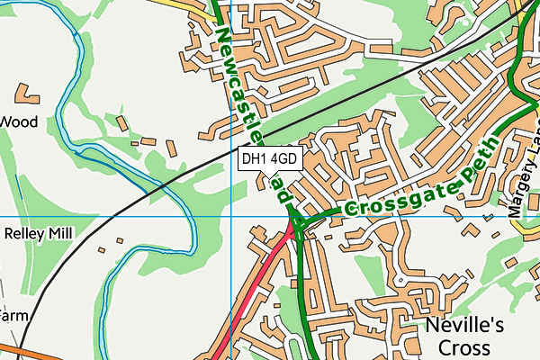DH1 4GD map - OS VectorMap District (Ordnance Survey) DH1 4GD map - OS VectorMap District (Ordnance Survey)