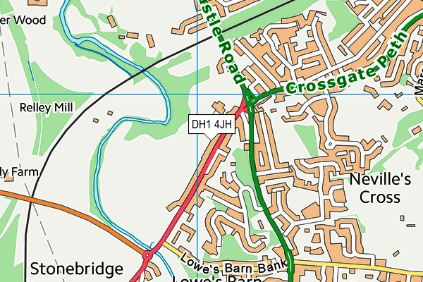DH1 4JH map - OS VectorMap District (Ordnance Survey) DH1 4JH map - OS VectorMap District (Ordnance Survey)