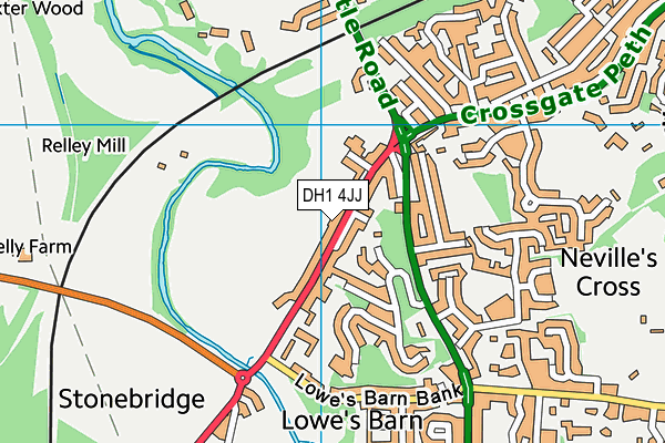 DH1 4JJ map - OS VectorMap District (Ordnance Survey) DH1 4JJ map - OS VectorMap District (Ordnance Survey)