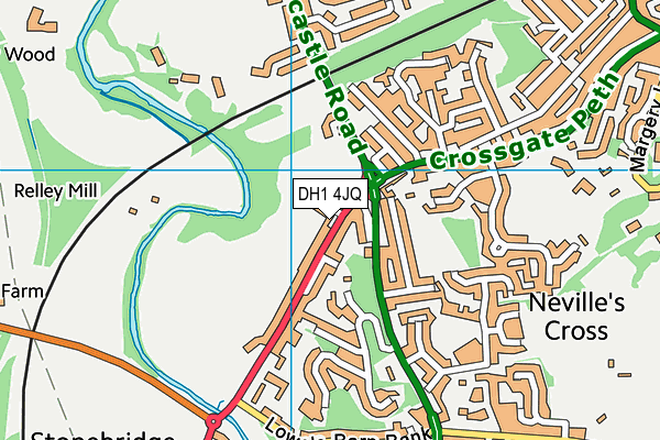 DH1 4JQ map - OS VectorMap District (Ordnance Survey) DH1 4JQ map - OS VectorMap District (Ordnance Survey)