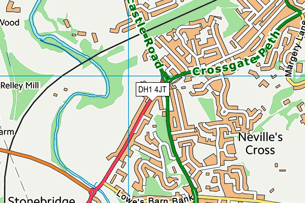 DH1 4JT map - OS VectorMap District (Ordnance Survey) DH1 4JT map - OS VectorMap District (Ordnance Survey)