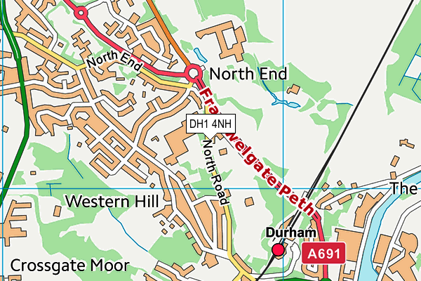 DH1 4NH map - OS VectorMap District (Ordnance Survey)