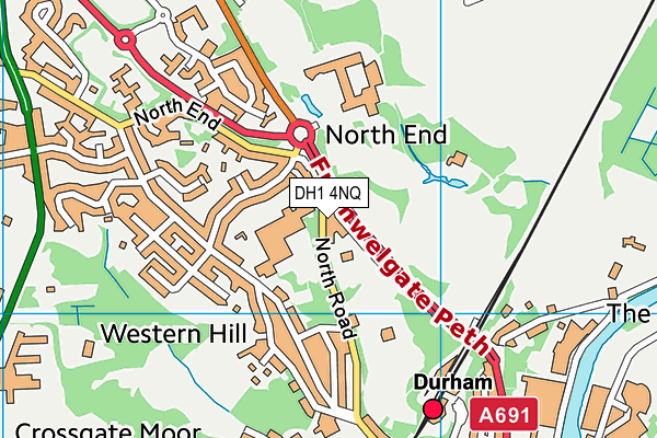 DH1 4NQ map - OS VectorMap District (Ordnance Survey) DH1 4NQ map - OS VectorMap District (Ordnance Survey)