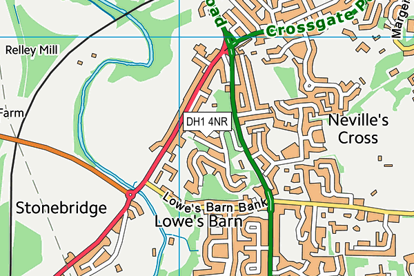 DH1 4NR map - OS VectorMap District (Ordnance Survey)