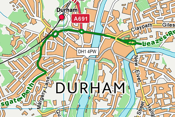 DH1 4PW map - OS VectorMap District (Ordnance Survey) DH1 4PW map - OS VectorMap District (Ordnance Survey)