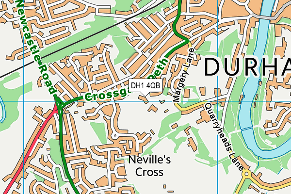 DH1 4QB map - OS VectorMap District (Ordnance Survey) DH1 4QB map - OS VectorMap District (Ordnance Survey)