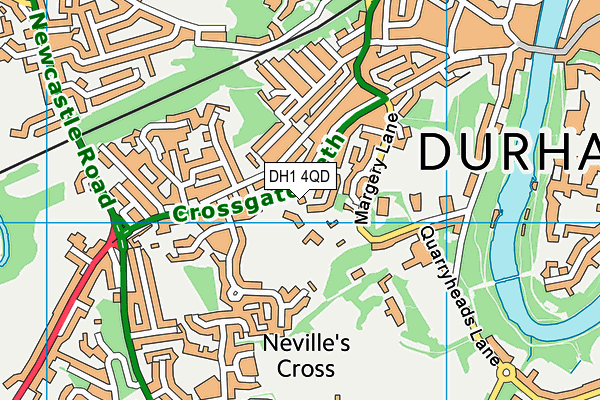DH1 4QD map - OS VectorMap District (Ordnance Survey) DH1 4QD map - OS VectorMap District (Ordnance Survey)