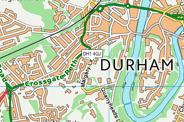 DH1 4QJ map - OS VectorMap District (Ordnance Survey) DH1 4QJ map - OS VectorMap District (Ordnance Survey)