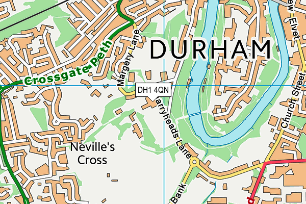 DH1 4QN map - OS VectorMap District (Ordnance Survey) DH1 4QN map - OS VectorMap District (Ordnance Survey)
