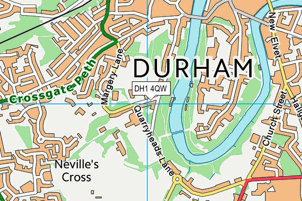 DH1 4QW map - OS VectorMap District (Ordnance Survey) DH1 4QW map - OS VectorMap District (Ordnance Survey)