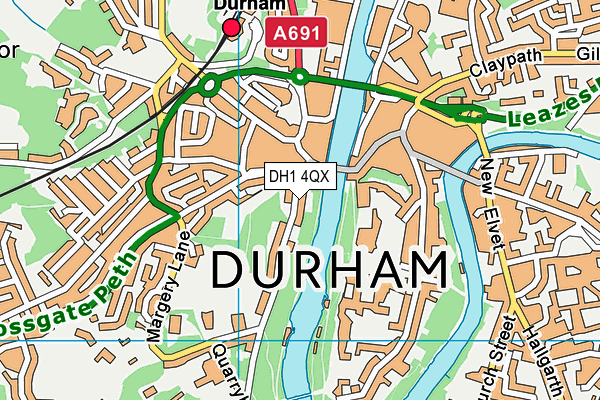 DH1 4QX map - OS VectorMap District (Ordnance Survey) DH1 4QX map - OS VectorMap District (Ordnance Survey)