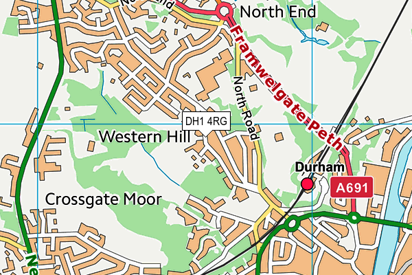 DH1 4RG map - OS VectorMap District (Ordnance Survey) DH1 4RG map - OS VectorMap District (Ordnance Survey)