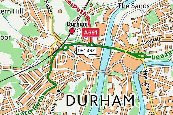 DH1 4RZ map - OS VectorMap District (Ordnance Survey) DH1 4RZ map - OS VectorMap District (Ordnance Survey)