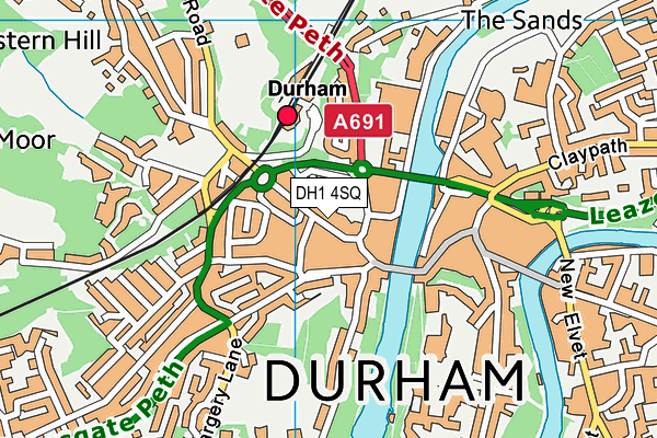 DH1 4SQ map - OS VectorMap District (Ordnance Survey)