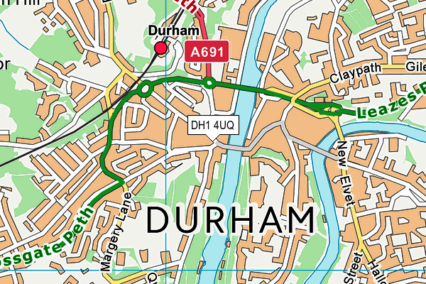 DH1 4UQ map - OS VectorMap District (Ordnance Survey) DH1 4UQ map - OS VectorMap District (Ordnance Survey)