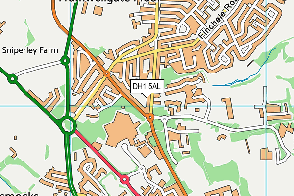 DH1 5AL map - OS VectorMap District (Ordnance Survey) DH1 5AL map - OS VectorMap District (Ordnance Survey)