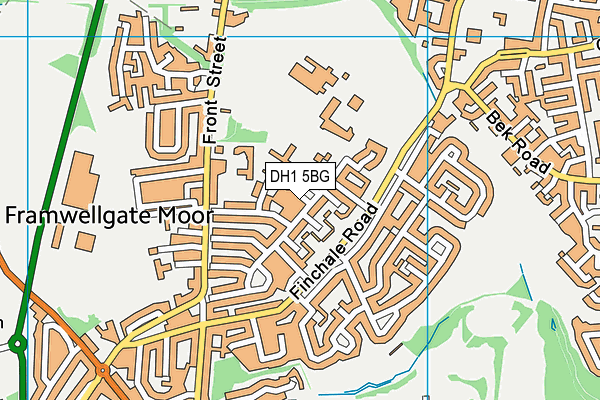DH1 5BG map - OS VectorMap District (Ordnance Survey) DH1 5BG map - OS VectorMap District (Ordnance Survey)