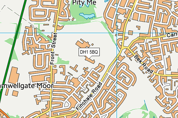 DH1 5BQ map - OS VectorMap District (Ordnance Survey)