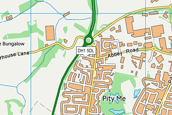 DH1 5DL map - OS VectorMap District (Ordnance Survey)