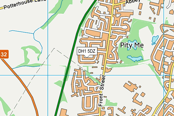 DH1 5DZ map - OS VectorMap District (Ordnance Survey) DH1 5DZ map - OS VectorMap District (Ordnance Survey)