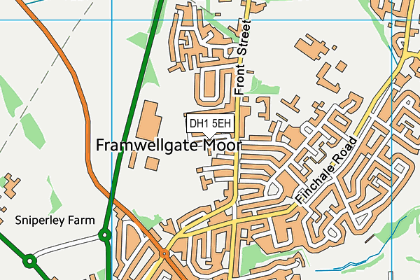 DH1 5EH map - OS VectorMap District (Ordnance Survey) DH1 5EH map - OS VectorMap District (Ordnance Survey)