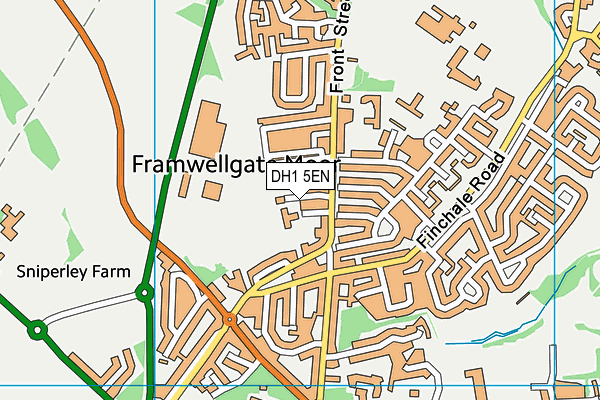 DH1 5EN map - OS VectorMap District (Ordnance Survey) DH1 5EN map - OS VectorMap District (Ordnance Survey)