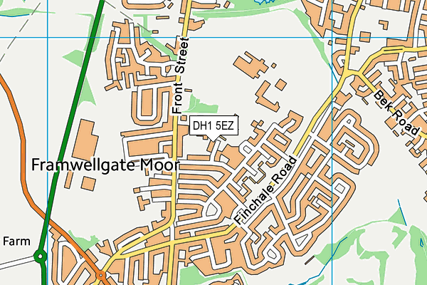 DH1 5EZ map - OS VectorMap District (Ordnance Survey) DH1 5EZ map - OS VectorMap District (Ordnance Survey)