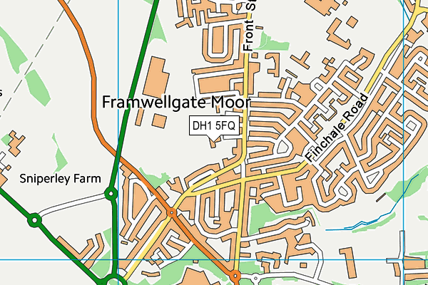 DH1 5FQ map - OS VectorMap District (Ordnance Survey) DH1 5FQ map - OS VectorMap District (Ordnance Survey)
