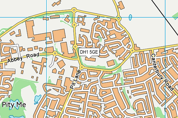 DH1 5GE map - OS VectorMap District (Ordnance Survey) DH1 5GE map - OS VectorMap District (Ordnance Survey)