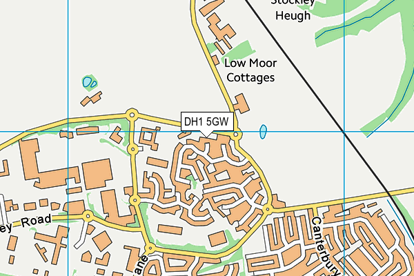 DH1 5GW map - OS VectorMap District (Ordnance Survey) DH1 5GW map - OS VectorMap District (Ordnance Survey)
