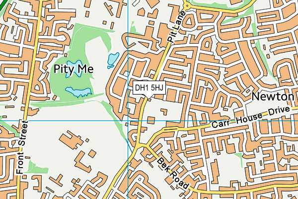 DH1 5HJ map - OS VectorMap District (Ordnance Survey)