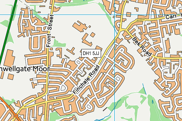 DH1 5JJ map - OS VectorMap District (Ordnance Survey) DH1 5JJ map - OS VectorMap District (Ordnance Survey)