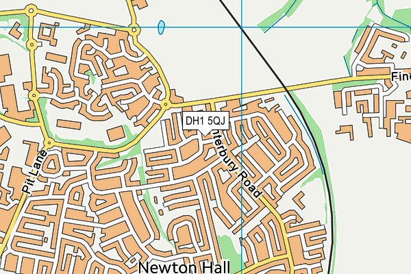 DH1 5QJ map - OS VectorMap District (Ordnance Survey) DH1 5QJ map - OS VectorMap District (Ordnance Survey)