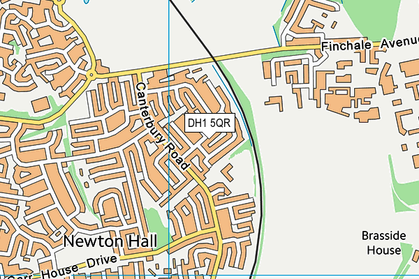 DH1 5QR map - OS VectorMap District (Ordnance Survey) DH1 5QR map - OS VectorMap District (Ordnance Survey)