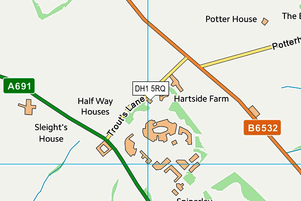DH1 5RQ map - OS VectorMap District (Ordnance Survey) DH1 5RQ map - OS VectorMap District (Ordnance Survey)