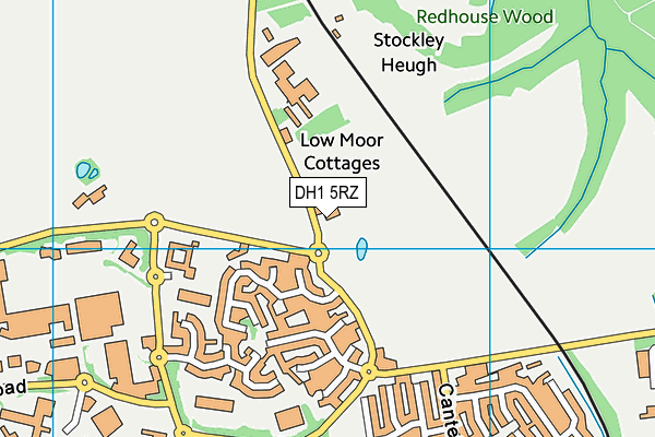 DH1 5RZ map - OS VectorMap District (Ordnance Survey) DH1 5RZ map - OS VectorMap District (Ordnance Survey)