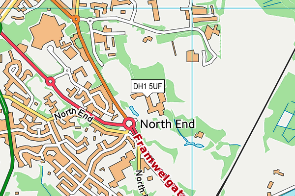 DH1 5UF map - OS VectorMap District (Ordnance Survey)