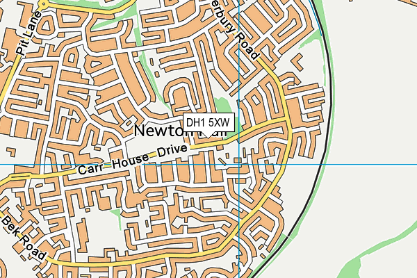 DH1 5XW map - OS VectorMap District (Ordnance Survey) DH1 5XW map - OS VectorMap District (Ordnance Survey)