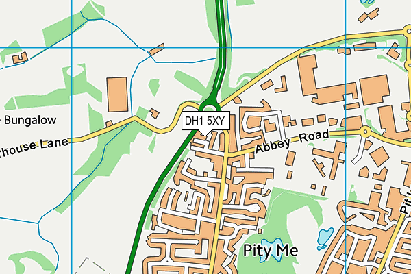 DH1 5XY map - OS VectorMap District (Ordnance Survey) DH1 5XY map - OS VectorMap District (Ordnance Survey)
